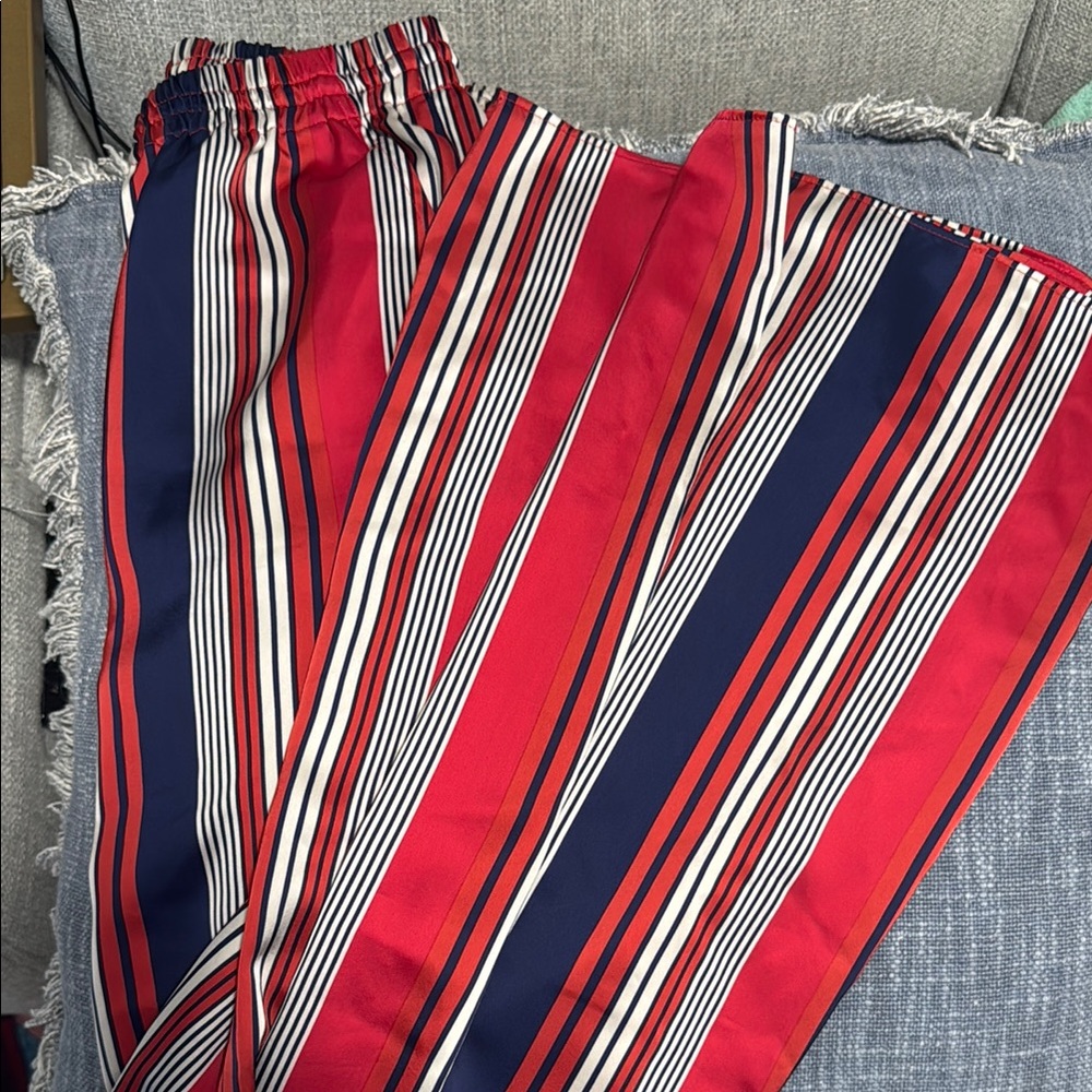 Ralph Lauren Red and Blue Striped Trousers